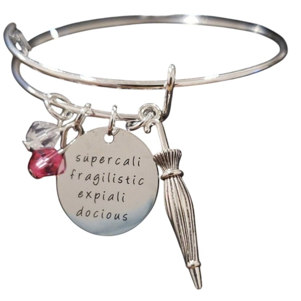 Disney MARY POPPINS‎ Inspired Tibetan Silver Charm Bracelet $60 B001MP